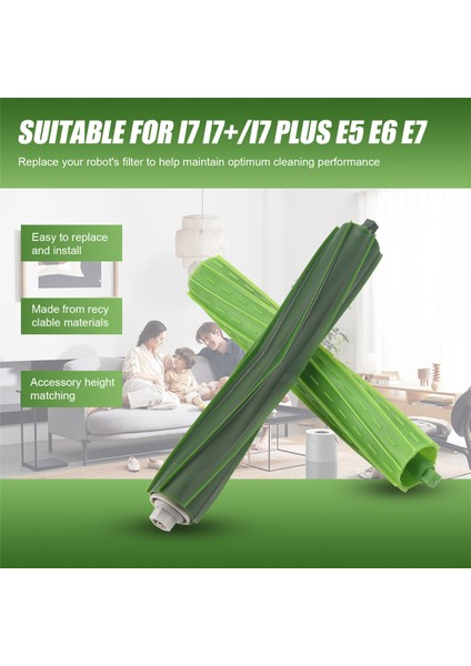 Irobot Oraya Için Yedek Aksesuar Kiti I7 I7+/ı7 Plus E5 E6 E7 Serisi Robotik Vakum, 2 Filtre+3 Fırça+1 Çok Yüzeyli Kauçuk Fırçalar (Yurt Dışından) indirimleri