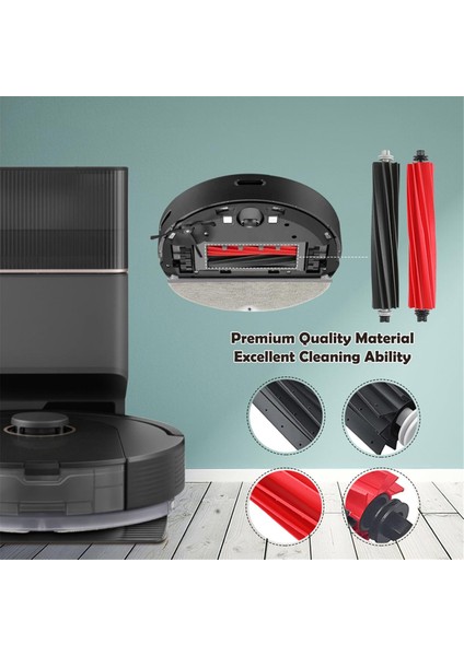 Aksesuar Kiti Değiştirme Roborock Q5 Pro+ / Q8 Max+ Robot Vakum, Ana Fırça, Mop Bez Pedleri, Vakum Torbaları (Yurt Dışından) indirimleri