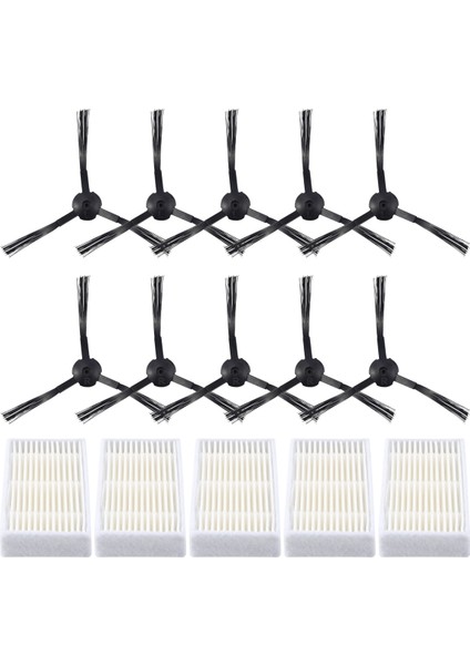 Panda X500 Için Vakum Süpürge Aksesuarları Kiti X500, Gutrend JOY90/FUN 110, Ecovacs CR120/CEN540 Hepa Filtresi x 5pcs + Yan Fırça x 10 (Yurt Dışından) fiyatları