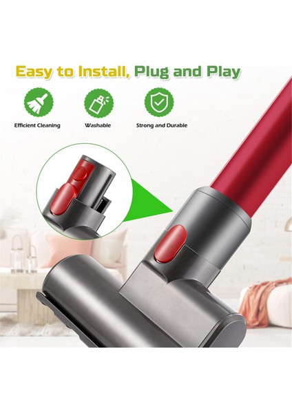 Dyson V7, V8, V10, V11, V15 Kablosuz Vakumlar Için Vakum Akar Çıkarma Fırçası Kafası- Mini Elektrik Fırçası Yedek Parçaları (Yurt Dışından) modelleri