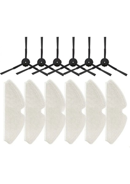 Miwhole M7 Pro Side Fırça Mop Bezleri Rag Robot Vakum Temizleyici Yedek Aksesuarlar Yedek Parça, 12 Pcs (Yurt Dışından)