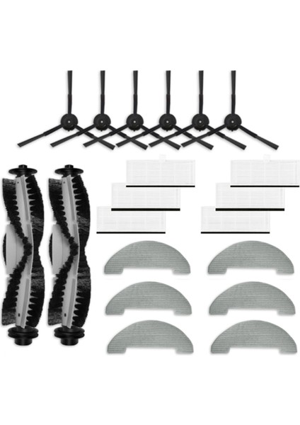 20PCS Aksesuar Kiti Vactidy Çevik T7 T8 Robot Vakum Ana Yan Fırça Hepa Filtre Mop Pad Değiştirme Parçaları (Yurt Dışından)