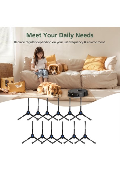 12PCS Ecovacs Deebot X8PRO Plus Vacut Seğrici Parçalar Robotik Yedek Yan Fırça (Yurt Dışından) indirimleri