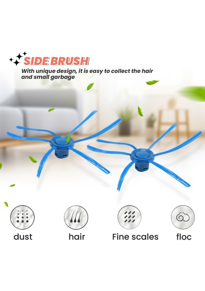 2pcs 6 Kollu Süpürme Robot Yan Fırçalar Philips FC8796 FC8794 FC8792 Vakum Süpürge Parçaları (Yurt Dışından) fırsatları