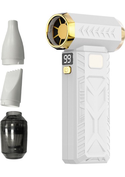 Turbo Fan Violent Fan 130000 Rpm Güçlü Vakumlu Hava Üfleyici Beyaz (Yurt Dışından)