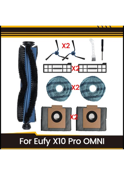 Eufy X10 Pro Omni Vakum Temizleyici Parçalar Silin Sidalı Fırlatma Filtresi Mop Padleri Toz Torbaları Yedek Aksesuarlar (Yurt Dışından)