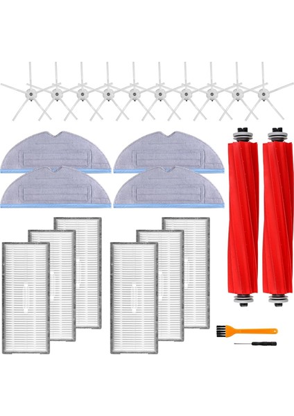 S7 Aksesuar Kiti, Roborock Için Uyumlu S7, S7+, S7 Maxv, S7 Maxv Plus, Yedek Parçalar Ana Fırça Paspas Bezini Içerir (Yurt Dışından)