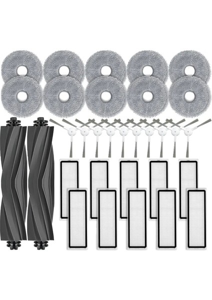 Dreame Bot L10 Prime / L10S Için 32PCS Pro Vakum Süpürge Yedek Yedek Parçalar Ana Yan Fırça Hepa Filtre Paspas Bezi (Yurt Dışından)