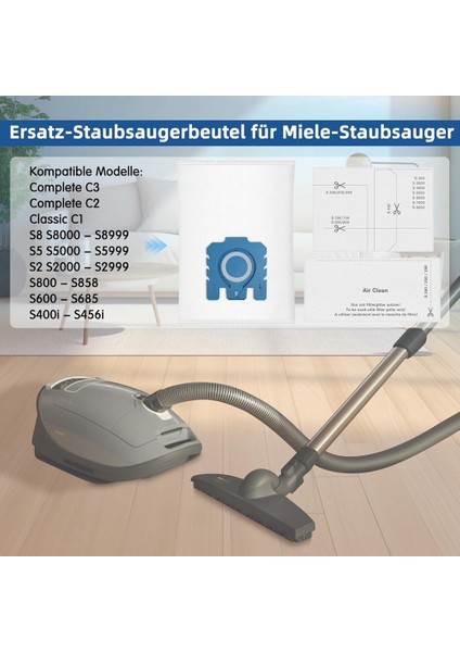 Miele Hyclean 3D Gn Toz Torbaları Için 12 Adet Elektrikli Süpürge Torbası (Yurt Dışından) fiyatları