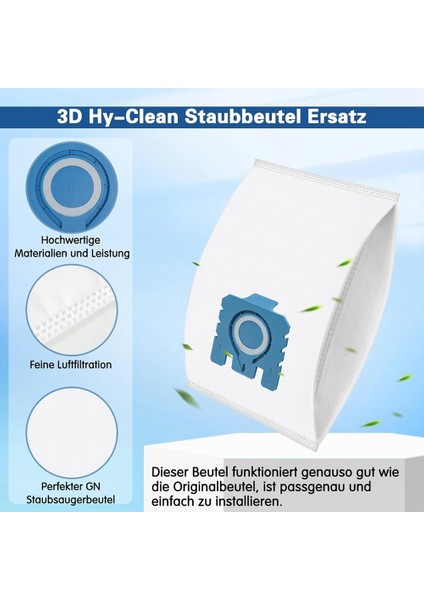 Miele Hyclean 3D Gn Toz Torbaları Için 12 Adet Elektrikli Süpürge Torbası (Yurt Dışından) modelleri