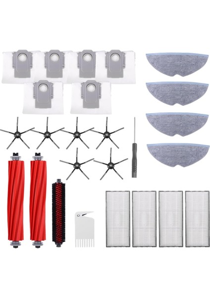 Roborock S7 T7S Için T7S Plus Vakum Süpürge Parçaları Ana Fırça Yan Fırça Hepa Filtre Mop Bezi (Yurt Dışından)