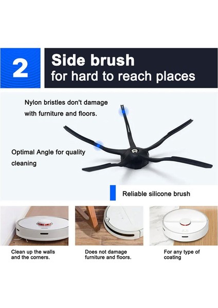 Ana Fırça Hepa Filtre Yan Fırça Xiaomi Mi 1st 1s Robot S50 S51 Için (Yurt Dışından)