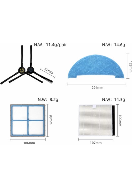 Ilıfe Chuwı V8 V8S Plus Plus X750 X800 X785 V80 Maksimum Yan Fırça Hepa Filtre Mop Robot Vakum Temel Süpürge Parçaları Aksesuarları (Yurt Dışından) fiyatları