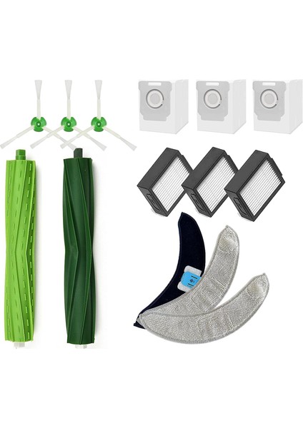 Irobot Roomba Combo J7+/plus Için Uyumlu Yedek Parçalar Sadece 1 Set Çok Yüzlü Kauçuk Fırça (Yurt Dışından)