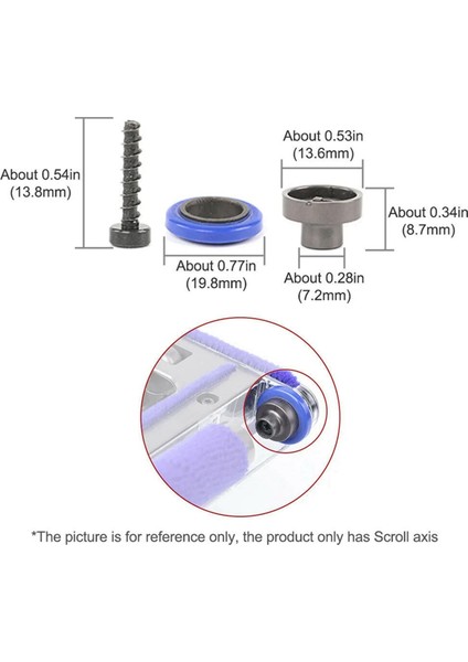 Dyson V7/V8/V10/V11 Için Scroll Ekseni Yedek Arka Fırça Çubuğu Yumuşak Rulo Parçaları Yedek Vakum Süpürücü (Yurt Dışından) modelleri