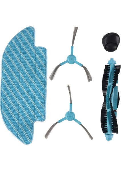 Cecotec Conga 4090 5090 6090 Accessoires Yedek Parçalar Vakum Süpürge Yedek Seti Yan Fırça Mop Kumaş Tekerlek Mavi (Yurt Dışından)