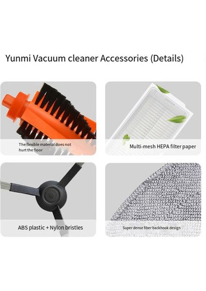 Ana Fırça Yan Fırça Paspas Ped Xiaomi Mijia Robot Vakum Paspas 3c B106CN STYJ02YM Yedek Yedek Parça (Yurt Dışından) modelleri