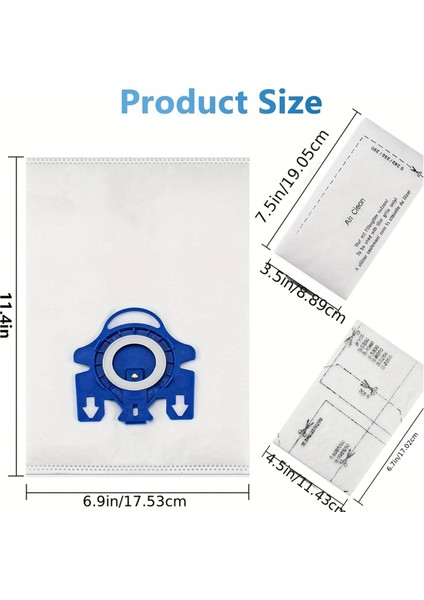 3D Airclean Toz Çantaları Miele Gn Vakum Süpürge Miele Classic C1 Için Değiştirme, Complete C1 C2 C3 S227 S240 S270 S400 (Yurt Dışından) fiyatları