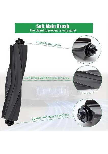 Vitek Vt 1807 / 1806 Paspas Bezleri Rag Robot Süpürge Için 8 Adet (Yurt Dışından) modelleri