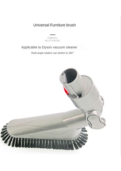Dyson V7 V8 V10 V11 Vakum Temizleyici Aksesuarları Yukarı Üst Nozul Fırçası Tozu Çıkarma Yumuşak Kıl Fırça Kafası 180 Derece (Yurt Dışından)