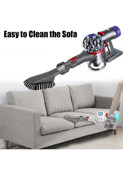 Dyson V7 V8 V10 V11 Vakum Temizleyici Aksesuarları Yukarı Üst Nozul Fırçası Tozu Çıkarma Yumuşak Kıl Fırça Kafası 180 Derece (Yurt Dışından) indirimleri