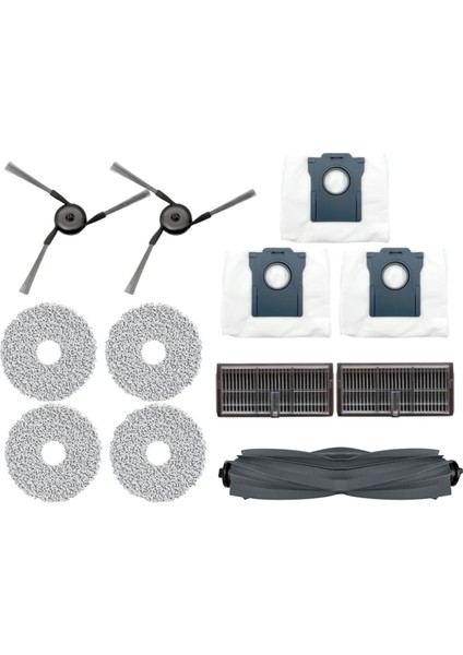 Dreame Bot Için X40 Ultra Robot Vakum Temizleyici Aksesuar Parçaları Kit Kauçuk Ana Saç Kesme Yan Fırça Filtre Mop Rag (Yurt Dışından)