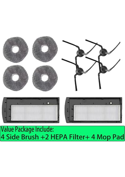 Eufy X9 Pro Vakum Süpürge Aksesuarları Kiti, Yan Fırçalar, Mop Kumaş Pedleri Için Yedek Parçalar (Yurt Dışından) indirimleri