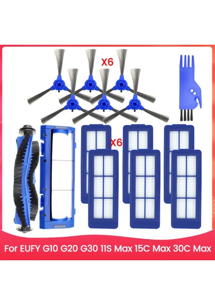 15PCS Fırça Filtresi ve Paspas Bezi Eufy Için Set G10 G20 G30 11S Maks. (Yurt Dışından)