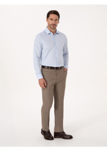 Erkek Açık Mavi Slim Fit Uzun Kollu Gömlek 50318293-VR003 fırsatları