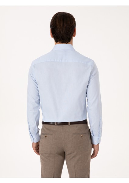 Erkek Açık Mavi Slim Fit Uzun Kollu Gömlek 50318293-VR003 indirimleri