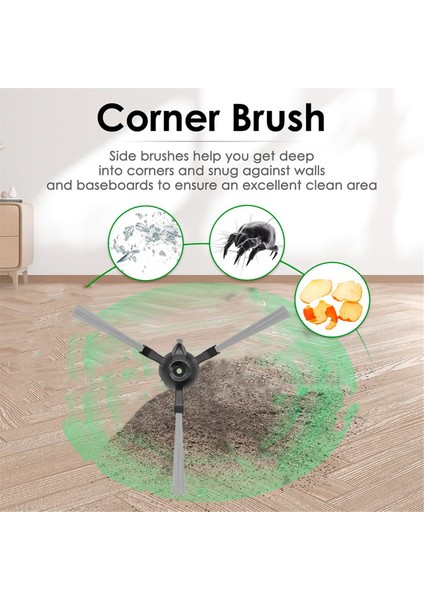 Xiaomi E5 / C108 Için 12 Pcs Yan Fırça Robot Vakum Süpürge Parçaları Değiştirme (Yurt Dışından) indirimleri