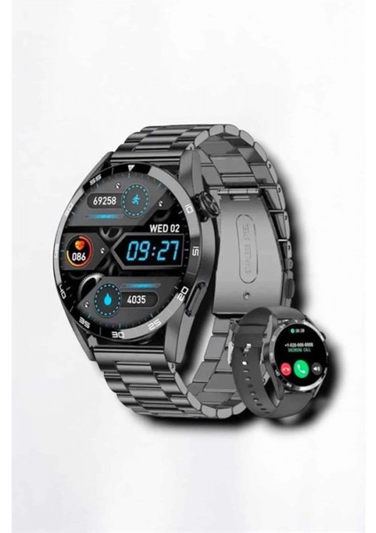 Suya Dayanıklı Dokunmatik Akıllı Saat Bluetooth 5.0, Sesli Asistan ve Sağlık Takibi