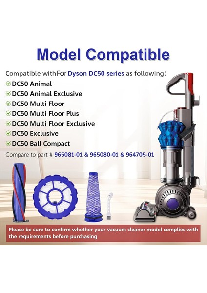 DC50 Silindir Fırçası ve Filtre Değiştirme Dyson DC50 Hayvan Çok Katlı Tam Vakum Yıkanabilir Filtreler Fırça Seti (Yurt Dışından) fırsatları