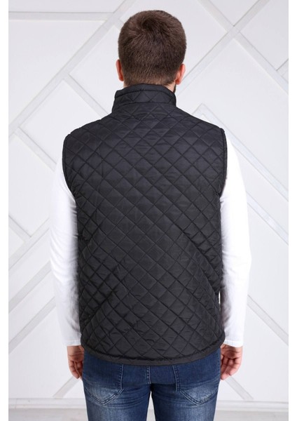 Erkek Siyah Kapitone Yelek