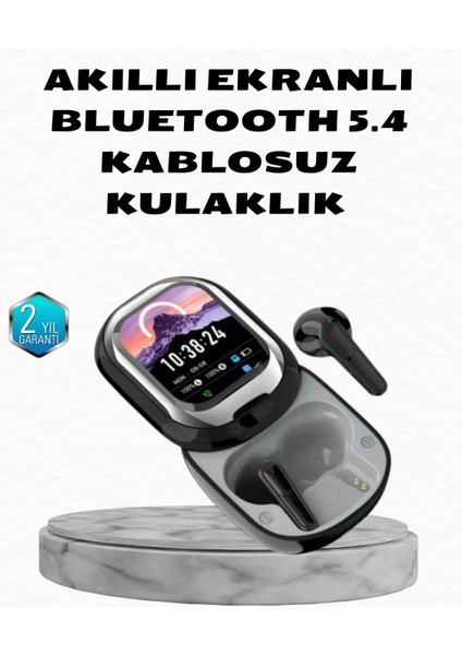 Aktif Gürültü Engelleme Özellikli Kablosuz Kulaklık – Akıllı Ekranlı Şarj Kutusu