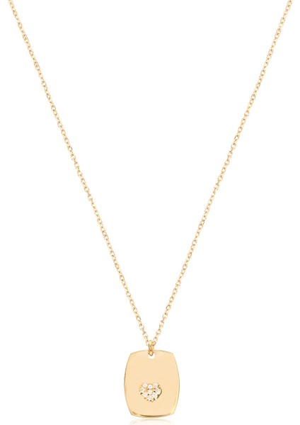 Emılıano Jewellery Silver 925 Ayar Kalp Desenli Kolye