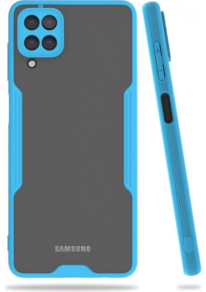 Samsung Galaxy A22 Kılıf Platin Silikon - Mavi