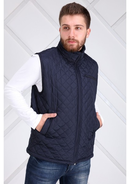 Erkek Lacivert Kapitone Yelek fırsatları