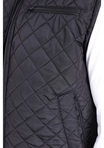 Erkek Siyah Kapitone Yelek modelleri