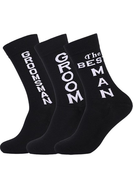 3'lü Pamuklu Uzun Çorap Sağdıç Çorapları Noel Tianzerun (Yurt Dışından)