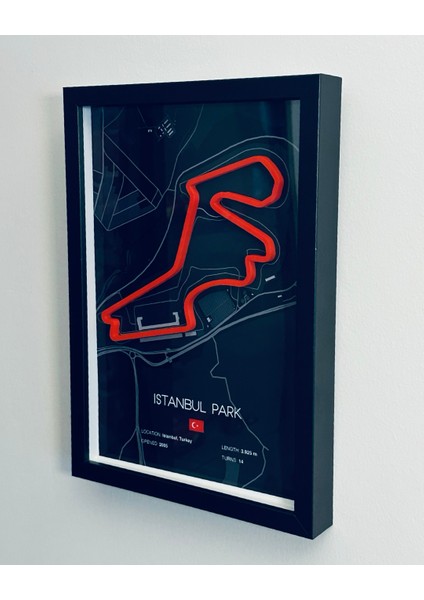 Istanbul Park F1 Pisti 3 Boyutlu, Çerçeveli Tablo - Formula 1 Dekoru fiyatları