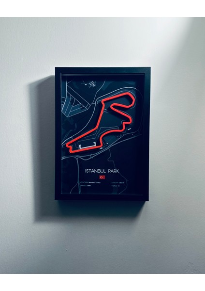 Istanbul Park F1 Pisti 3 Boyutlu, Çerçeveli Tablo - Formula 1 Dekoru modelleri