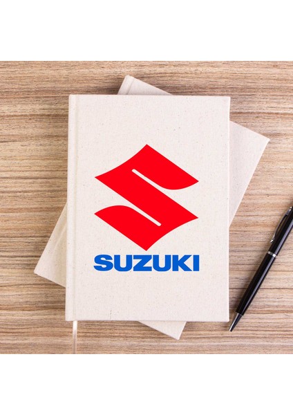 Suzuki Logo Text Çizgisiz Kanvas Defter Çizgisiz