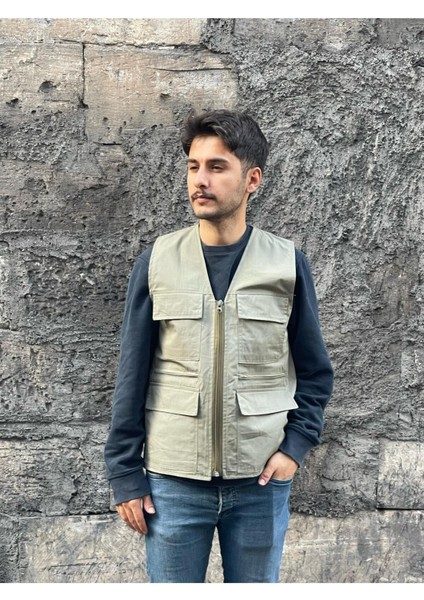 Erkek Yazlık Keten Kumaş Avcı Yelek Çok Cepli 7 Cep Beden Tablosuna Göre Sipariş Veriniz. modelleri