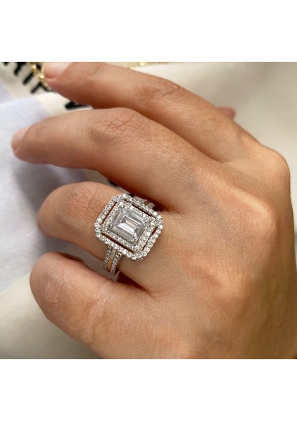 Gümüş Baget Taşlı Yüzük modelleri