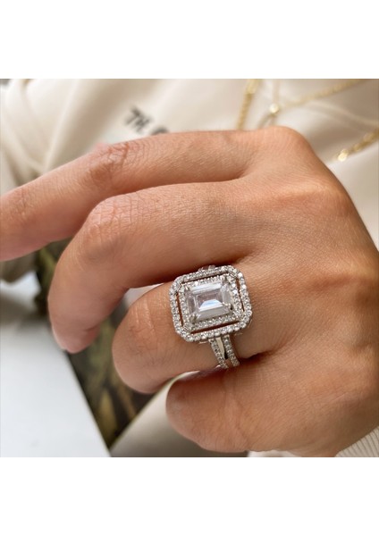 Gümüş Baget Taşlı Yüzük fırsatları