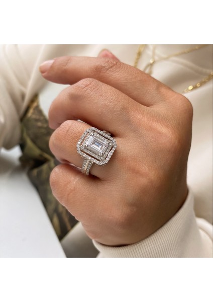 Gümüş Baget Taşlı Yüzük indirimleri