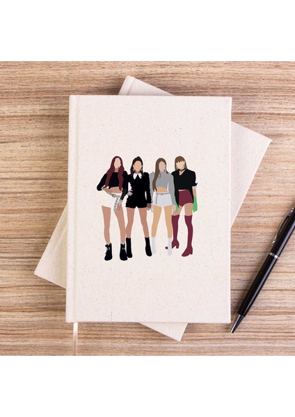 Blackpink Digital Çizgisiz Kanvas Defter Çizgisiz