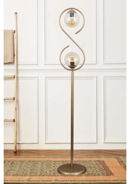 Sonsuz 2 Li Eskitme Lambader Bal Camlı Modern , Oturma Odası ,yatak Odası , Salon Lambader