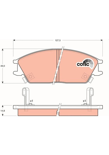 GDB893 - Fren Balatası Ön - Trw modelleri